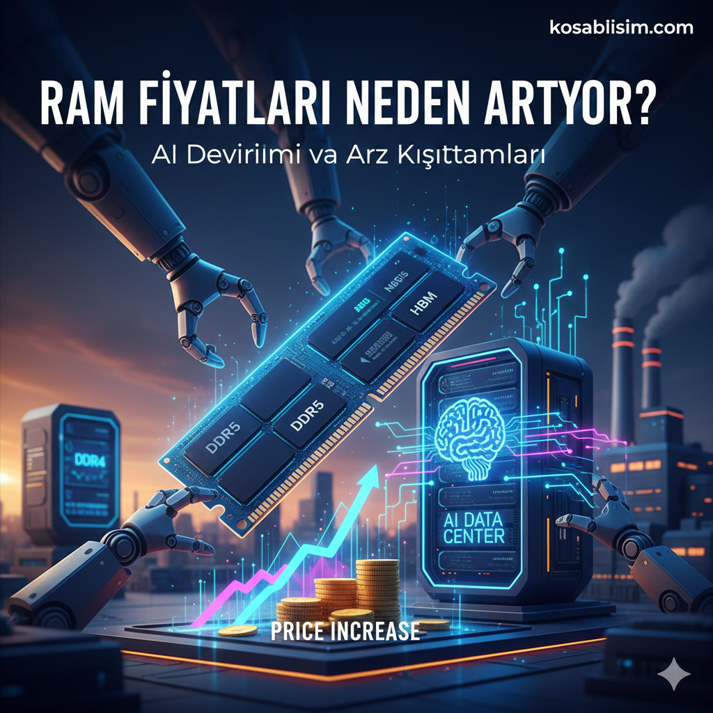 RAM Fiyatları Neden Artıyor? 2024-2025 Dönemi DRAM Fiyat Artışının 3 Kritik Nedeni