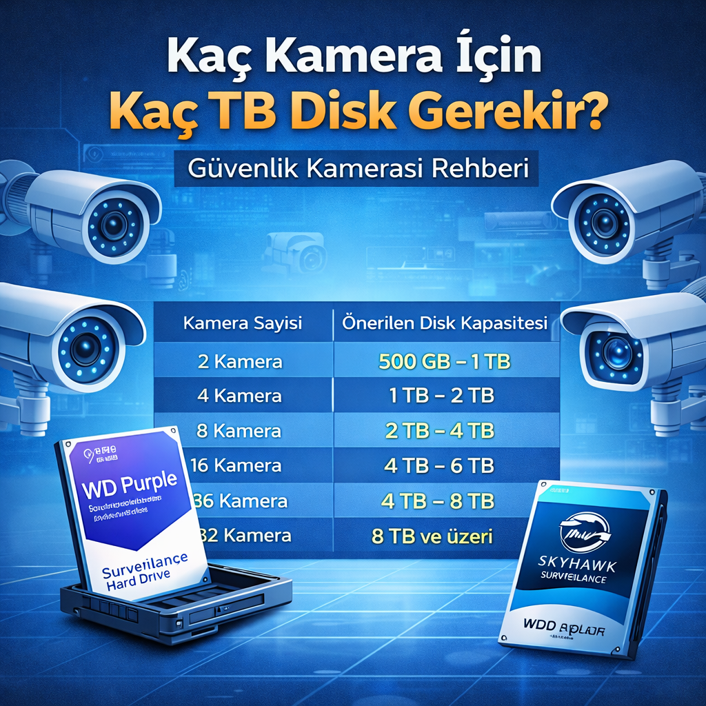 Kaç Kamera İçin Kaç TB Disk Gerekir?