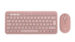 LOGITECH PEBBLE 2 SESSİZ KABLOSUZ TÜRKÇE Q KLAVYE VE MOUSE PEMBE 920-012247