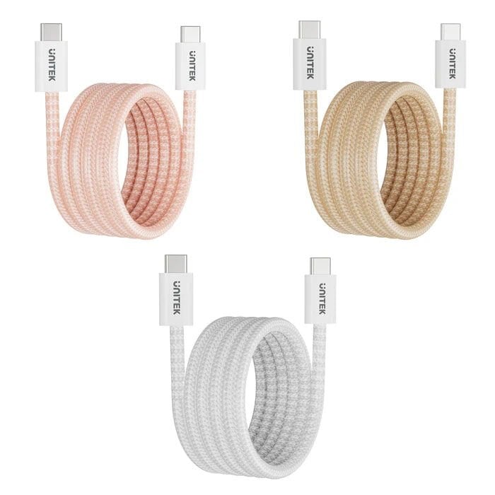 UNITEK TYPE-C MANYETİK HIZLI ŞARJ KABLOSU PEMBE (C14141APK01-1M)