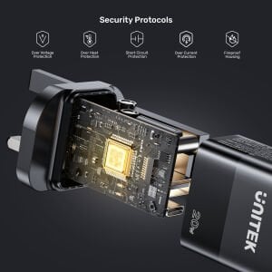 Unitek 20W Hızlı Şarj Adaptörü 1*USB-C (P1124ABK-EU)