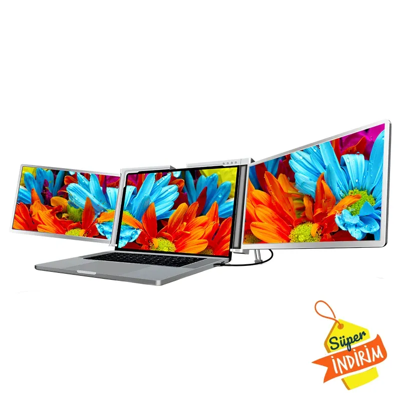 14″ Trimonitör | USB-C Harici Ekran – Çoklu Görev Çözümü