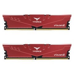 Team T-Force Vulcan Z Red 32GB 2x16GB 3200MHz CL16 DDR4 Gaming Ram (TLZRD432G3200HC16FDC01)