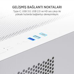 JAMES DONKEY STARK S700 BEYAZ GAMING KASA (NO PSU)