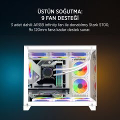 JAMES DONKEY STARK S700 BEYAZ GAMING KASA (NO PSU)