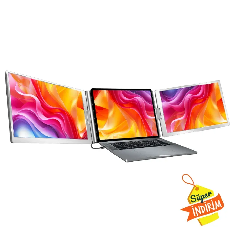 14″ Trimonitör Sabit Panel | USB-C Çoklu Ekran Çözümü