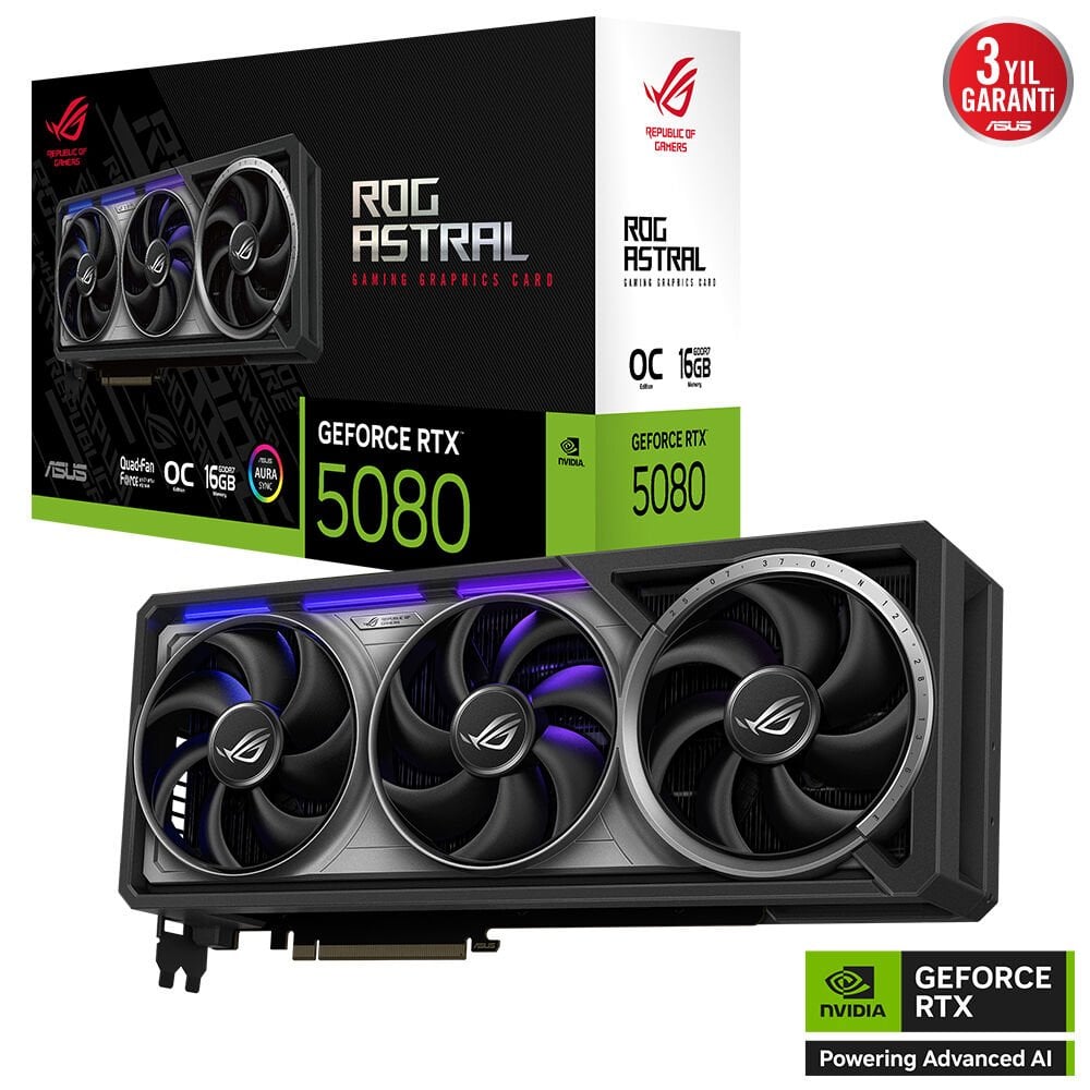 ASUS ROG-ASTRAL-RTX5080-O16G-GAMIN EKRAN KARTI