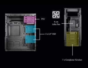 VENTO VS114F 550W MIDI TOWER KASA