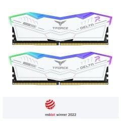 Team T-Force DELTA RGB White 32GB 2x16GB 6400Mhz DDR5 Gaming Ram CL40 (FF4D532G6400HC40BDC01)