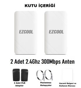 EZCOOL EZ-W240AN DIŞ ORTAM (2.4GHz 300Mbps 1KM) ACCESS POİNT